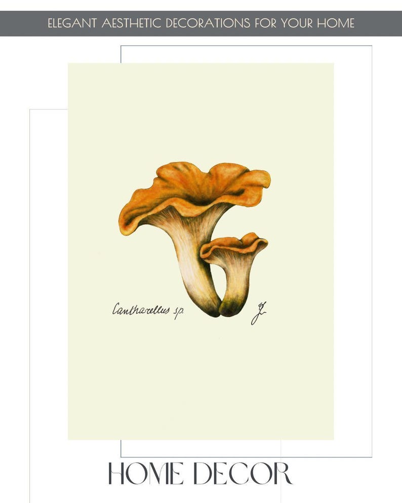 Chanterelle print example as card
