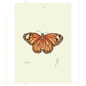 Monarch print example as card