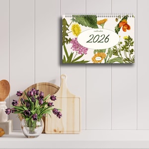 2026 Botanical Wall Calendar | Art Nouveau Floral Print (Digital Download) image 9
