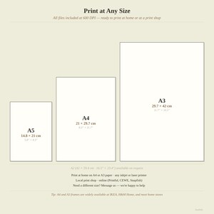 The image is a collage of three different sizes of A4-sized paper, ranging from 11.7" to 11.7" wide, and 14.8" to 14.8" wide. The sizes vary from A3 to A4, with the largest being A4 and the smallest being A3. The image also includes a note that the sizes are available on request, and that the paper sizes can be used for various purposes, such as printing at home or at a print shop.