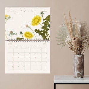 2026 Botanical Wall Calendar | Art Nouveau Floral Print (Digital Download) image 1