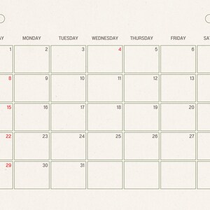 2026 Botanical Wall Calendar | Art Nouveau Floral Print (Digital Download) image 13