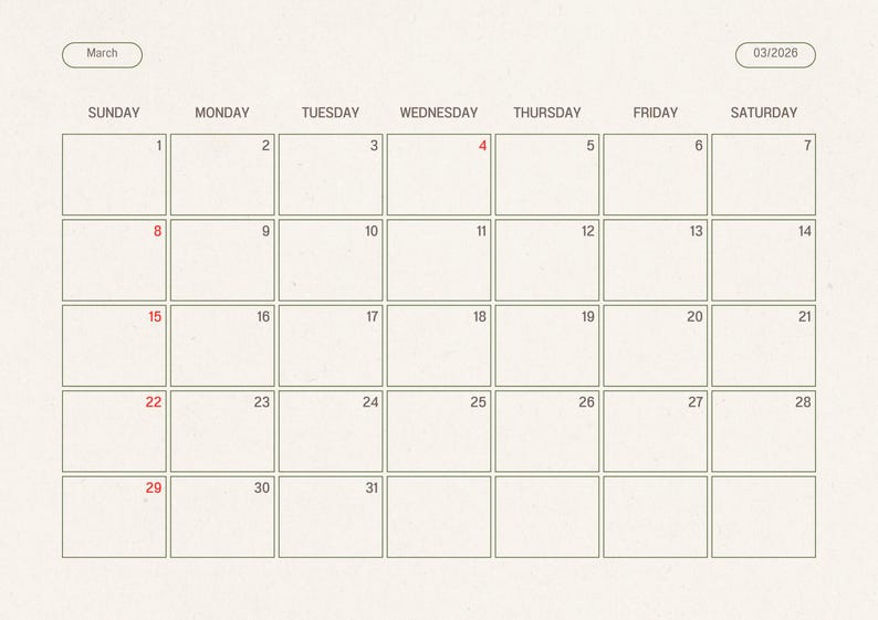 2026 Botanical Wall Calendar | Art Nouveau Floral Print (Digital Download) image 13
