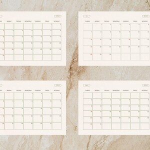 2026 Botanical Wall Calendar | Art Nouveau Floral Print (Digital Download) image 6