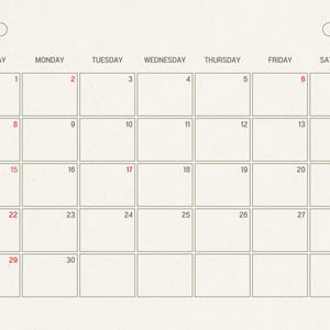 2026 Botanical Wall Calendar | Art Nouveau Floral Print (Digital Download) image 19
