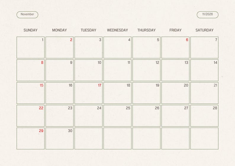 2026 Botanical Wall Calendar | Art Nouveau Floral Print (Digital Download) image 19