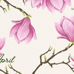 2026 Botanical Wall Calendar | Art Nouveau Floral Print (Digital Download) image 20
