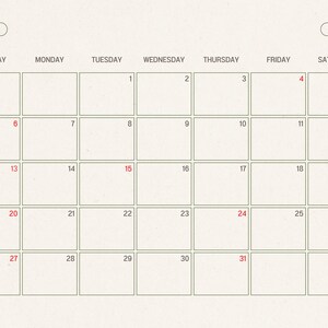 2026 Botanical Wall Calendar | Art Nouveau Floral Print (Digital Download) image 17
