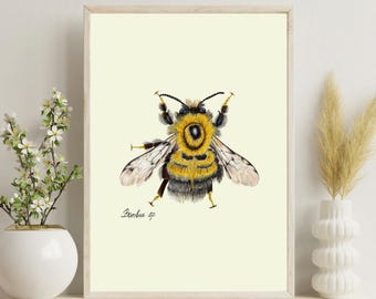 Vintage Bumblebee Print: Naturalist Cottagecore Wall Art (Digital Download)