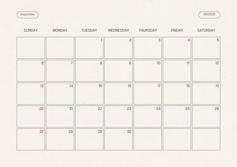 2026 Botanical Wall Calendar | Art Nouveau Floral Print (Digital Download) image 4