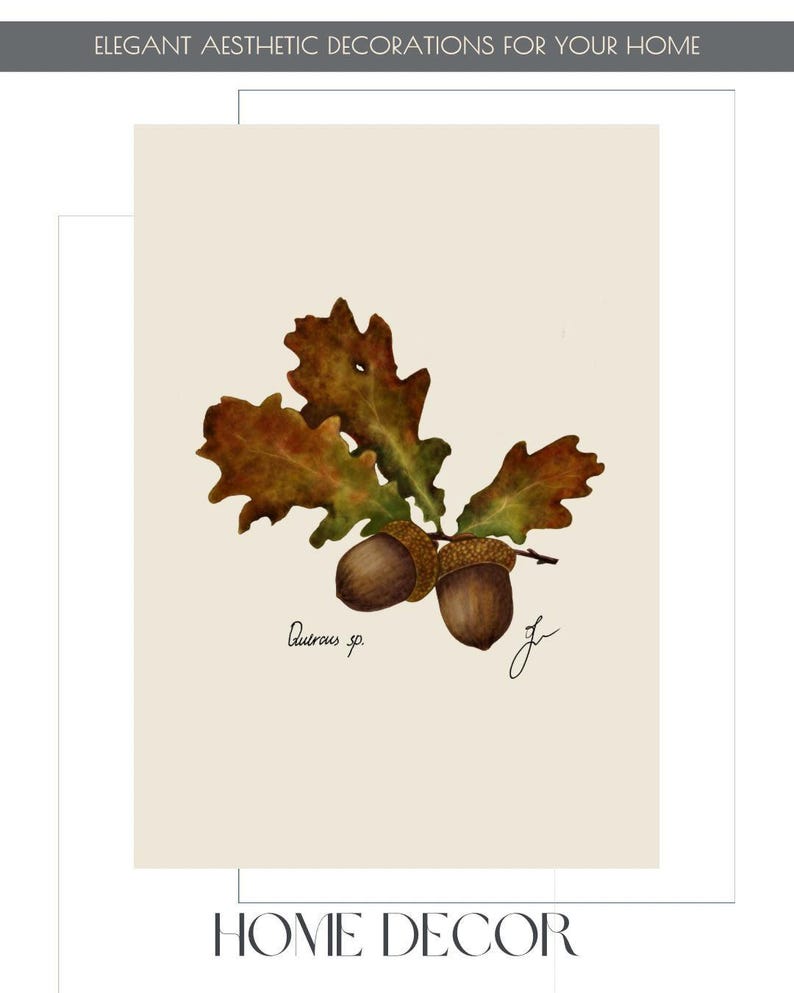 Quercus print example as card
