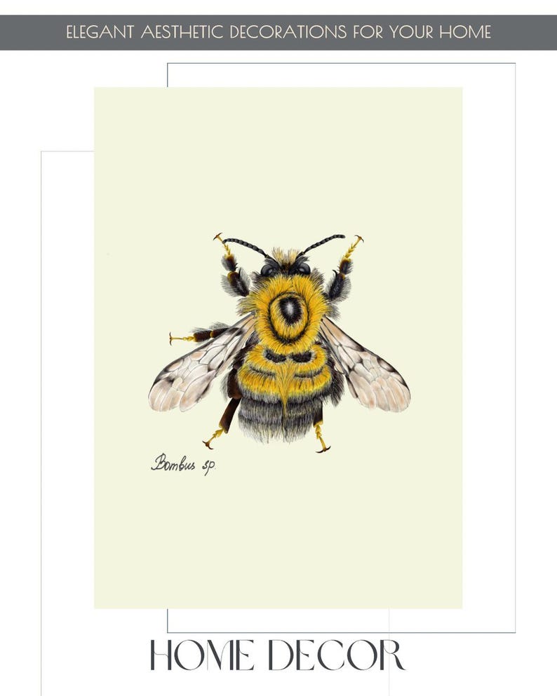 Bumblebee print example as card