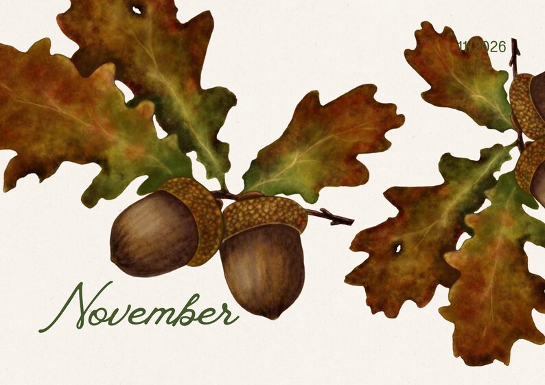 2026 Botanical Wall Calendar | Art Nouveau Floral Print (Digital Download) image 16