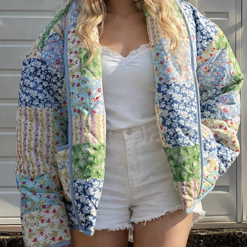 Jacket With Patterns Quilted Patchwork Jacket Sewing Pattern | Relaxed Fit, Beginner ...