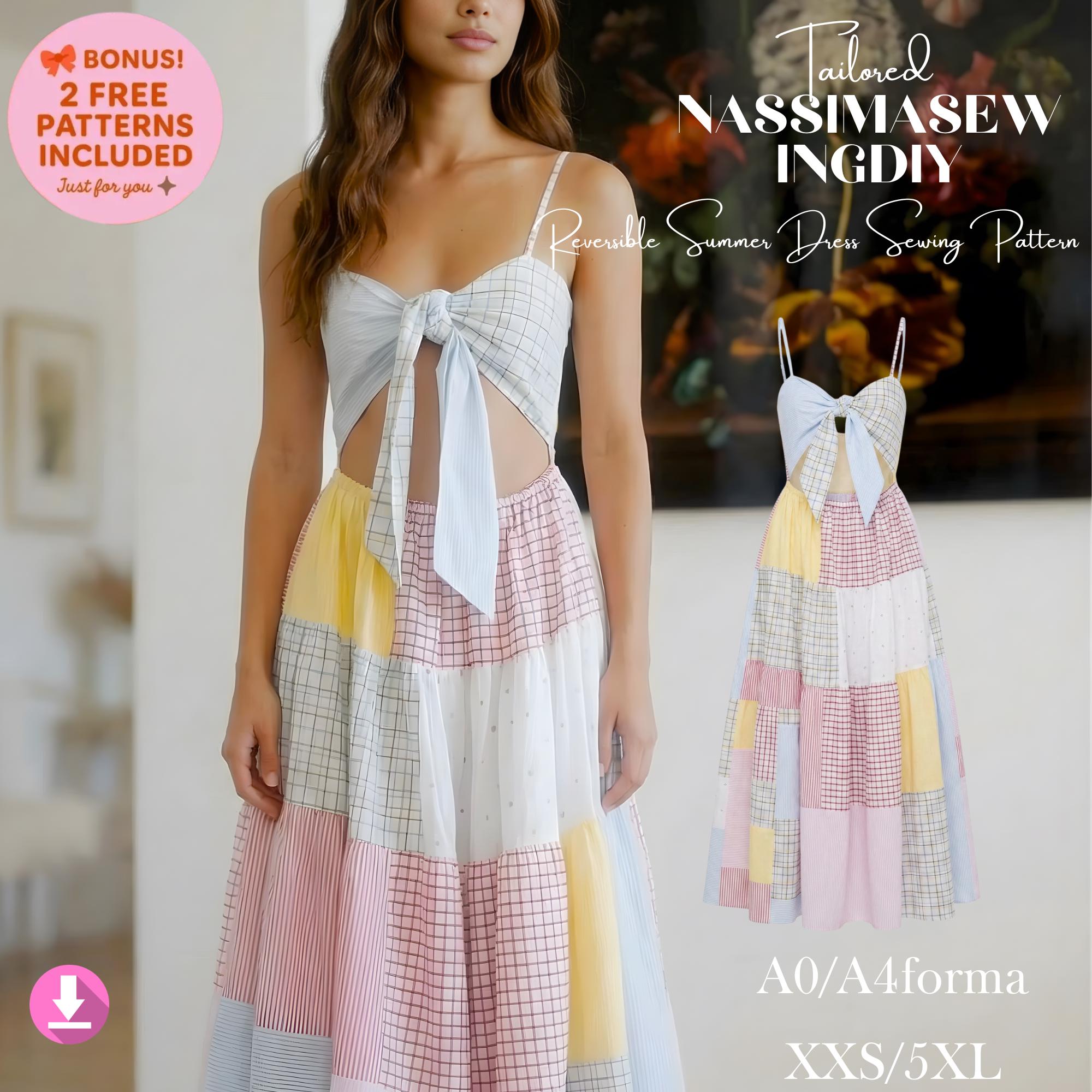 white christmas dresses Patchwork Stripe Midi Dress | Sustainable Womenswear