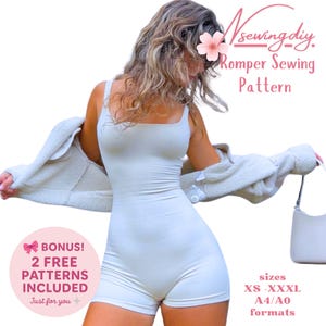 Bodysuit Sewing Pattern | Body Pattern | Tank Top Pattern | Sewing Pattern Women | Pattern for Women | Halter Backless Bodysuit Pattern