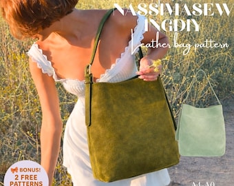 Leather Hobo Bag Sewing Pattern PDF: DIY Tote Purse Template (Instant Download)