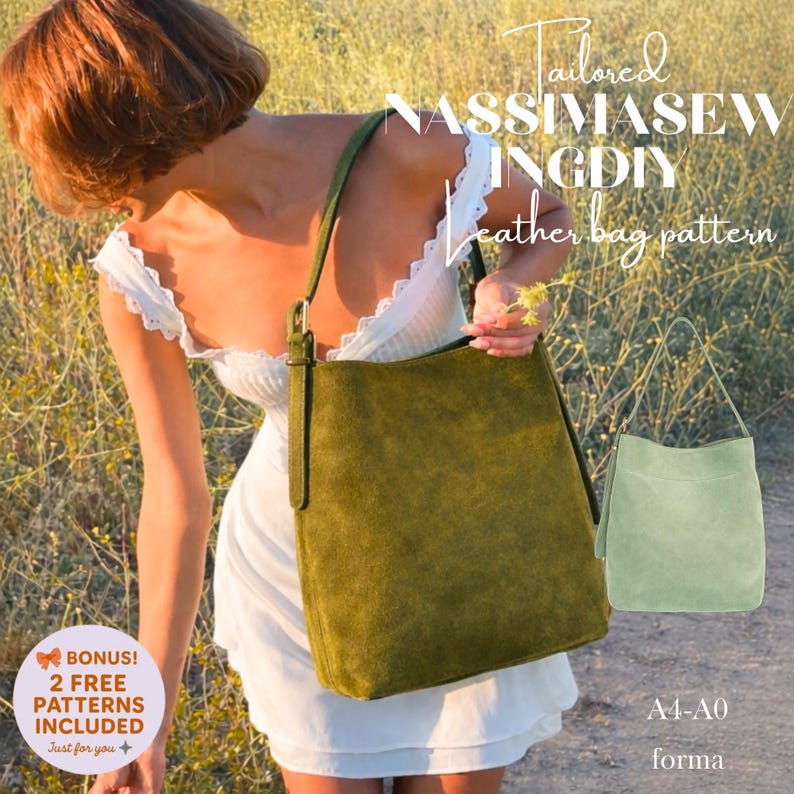 Leather Hobo Bag Sewing Pattern PDF: DIY Tote Purse Template (instant ...