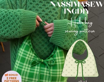 Hobo Bag Easy Pattern | Shoulder Bag sewing pattern | Double Sided Hobo Bag Sewing Pattern | Beginner Sewing | Instant Download Pattern