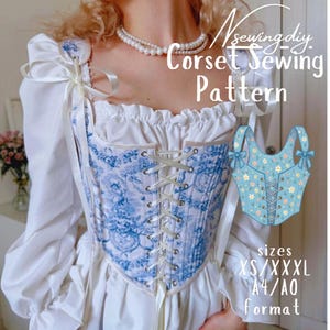 Patrón de costura para corsé: Estilos vintage y cosplay (Descarga PDF, tallas XS-XXXL)