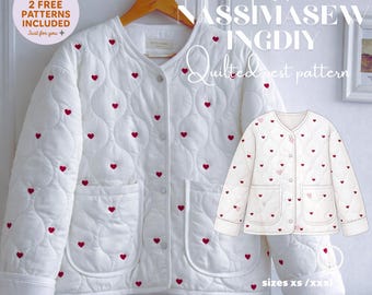 Patron de couture de veste, patron de couture femme, veste peluche avec doublure, veste boutonnée, patron de couture pour débutant, patron de couture veste manteau