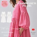 Oversized Puff Sleeve Dress Sewing Pattern, Relaxed Fit PDF, XXS-4XL (Digital Download) product logo