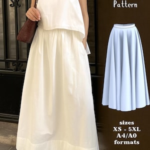 Maxi Skirt Pattern | Skirt Sewing Pattern | Women Skirt Pattern | Sewing Patterns | Women Sewing Pattern, Long Skirt Pattern, Tiered Skirt