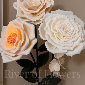 Giant Paper Flowers - Wedding Backdrop - Self Standing Flowers - Artificial Flowers for Parties - Photo Shoots Props - Shop Window Display