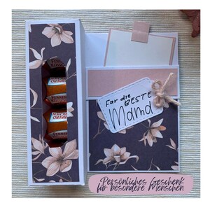 Coffret cadeau pour maman, petite amie, collègue, fait main – jolie boîte de vœux pour un prompt rétablissement, un remerciement, un anniversaire – amour fait main