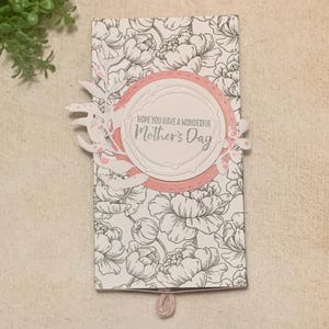 Tarjeta del Día de la Madre con cubos de frases – Tarjeta hecha a mano para mamá con sorpresa 3D | Idea de regalo para el Día de la Madre con corazón y mensaje.