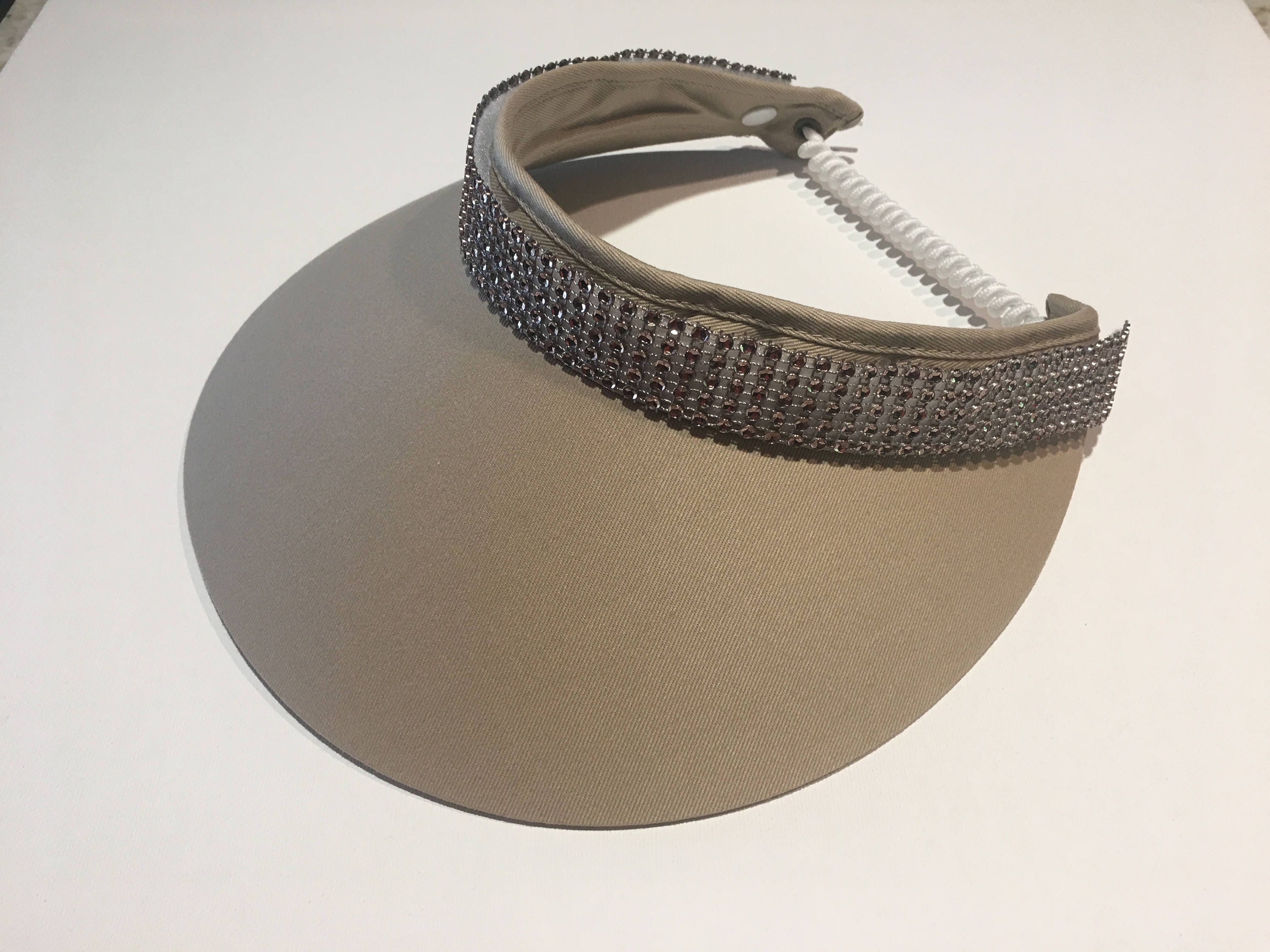 Visor Versa khaki widebrim coilcord visor with Etsy