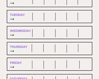 Planificador familiar Planificador de cinco personas Planificador semanal para cinco personas Planificador semanal