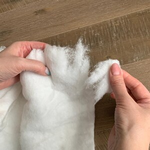 Spun cotton for making spun cotton vintage toys and ornaments, loose cotton fibers, spun cotton supplies