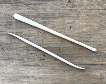 Primary sculpting Tool set of 2 made with wood great for polymer clay and crafts