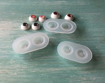 Silicone eye mold for making doll eyes for BJD Ball Jointed Doll craft mold