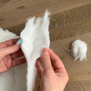 Spun cotton for making spun cotton vintage toys and ornaments, loose cotton fibers, spun cotton supplies