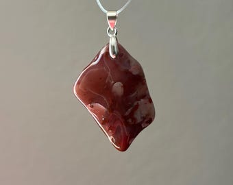 Pigeon Blood Agate Pendant Necklace