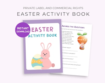 Ostern Malbuch-Aktivität, druckbare Malseiten für Kinder, lustige Osteraktivitäten, Kindermalspaß, digitaler Download, Ostergeschenk