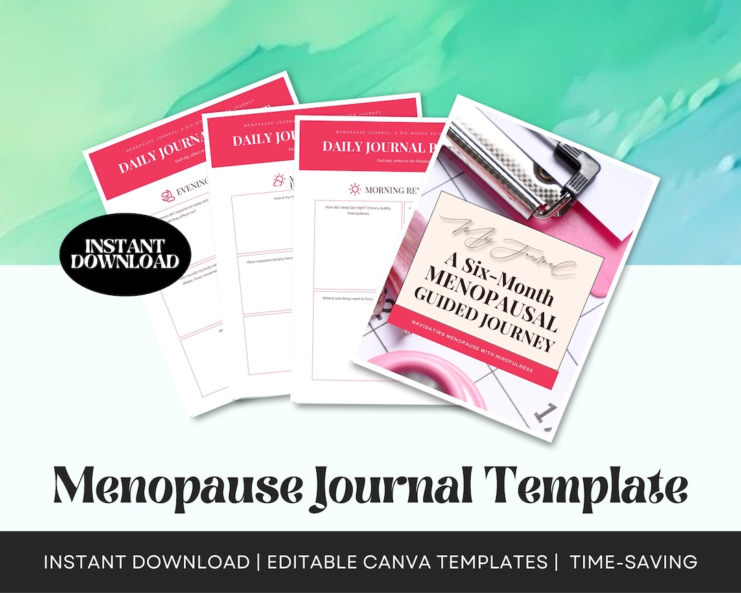Editable Menopause Journal Canva Template With Symptom Tracker - Etsy