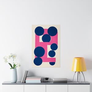 Póster de arte abstracto geométrico colorido, pósteres verticales mate, decoración de pared, decoración única para el hogar, impresión de póster moderno, regalo para amantes del arte.