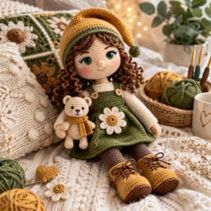 Amigurumi Crochet Doll Pattern PDF Tutorial( instant download)