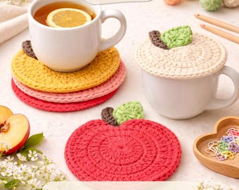 Crochet Fruit Coaster Pattern: Easy DIY Mug Rug (English PDF)