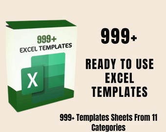 999+ Excel Templates Bundle: Business, Finance, Data Analysis (PLR Digital Download)