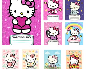 Composition Notebook Cover Designs: Back to School Printable (Digital Download)