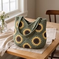 Sunflower Granny Square Crochet Bag Pattern (PDF Download)