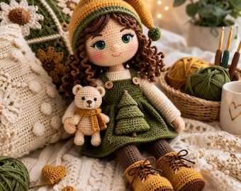 Amigurumi Crochet Doll Pattern PDF Tutorial( instant download)