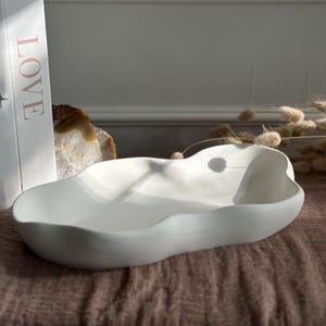 Organische Schale | Wavy Bowl | Handgemachte Schale im Wellen-Design | Schmuckschale | Deko Schale modern | Big Design Bowl Wavy Design