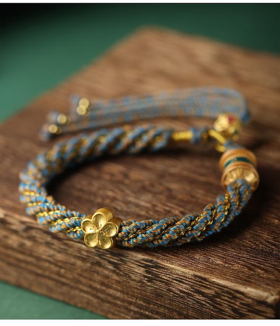 Handwoven Tibetan Five-color Cotton Bracelet – 6-strand Lucky