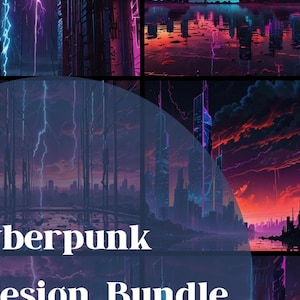 Cyberpunk Digital Design Pack with 1,000+ Designs