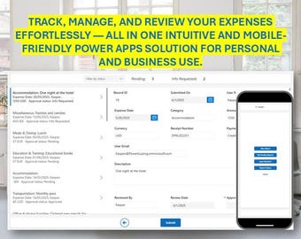 Expense Tracker Power Apps app